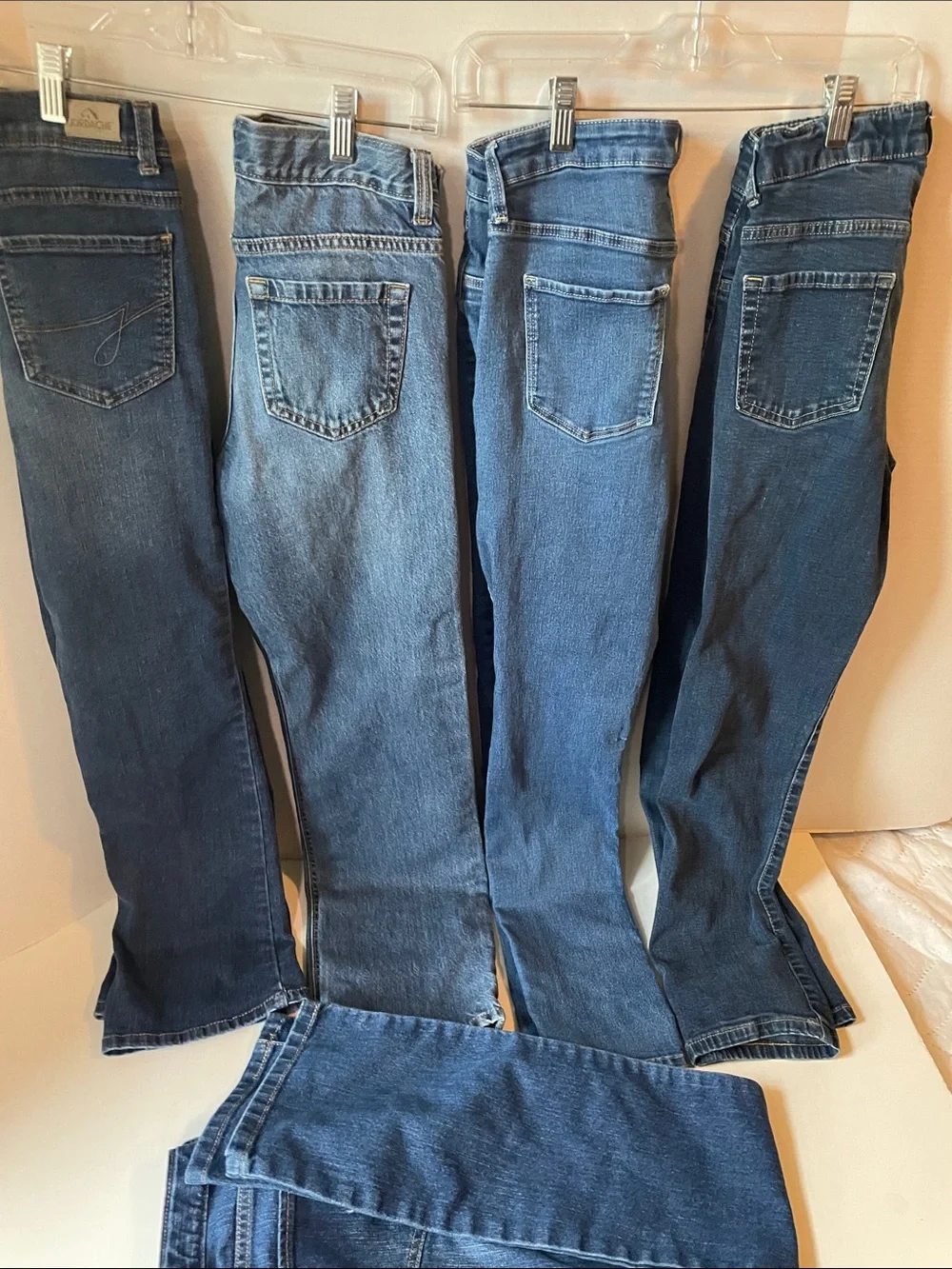 5 pk bundle of Youth Size 14 Girls Blue Jeans- Place ,Jordache, Old Navy